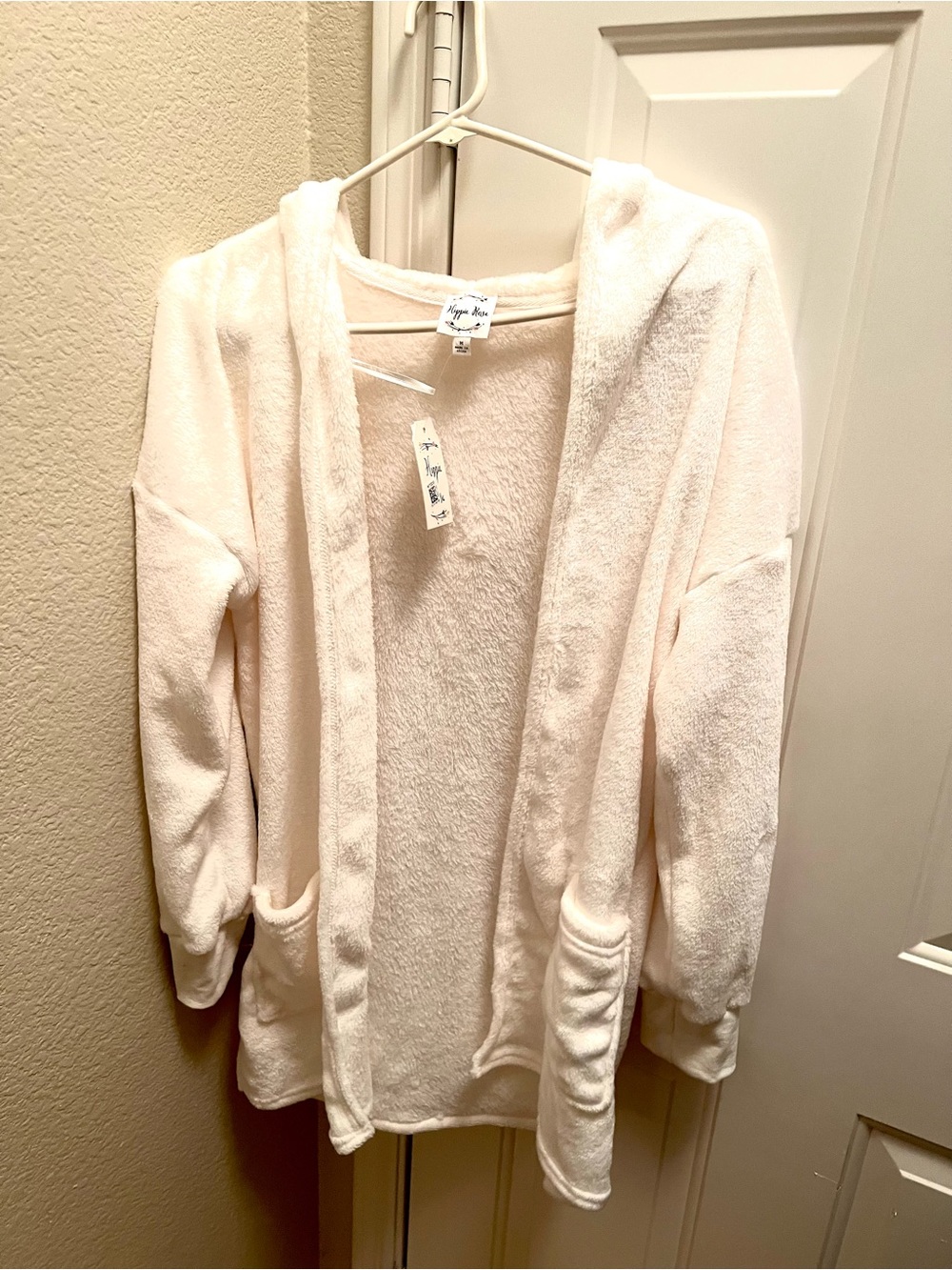 Soft  Plush Hooded Button Down Sweater!